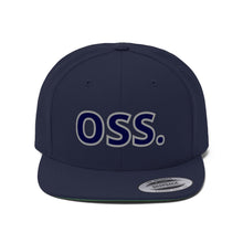 Load image into Gallery viewer, Navy OSS. Flat Bill Hat
